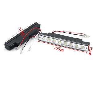 Planet Gates China / B   3wire White Universal 2 PCS 12V Car 8 LED DRL Driving Daytime Running Day LED Light Head Lamp Super +turns Off Light Features