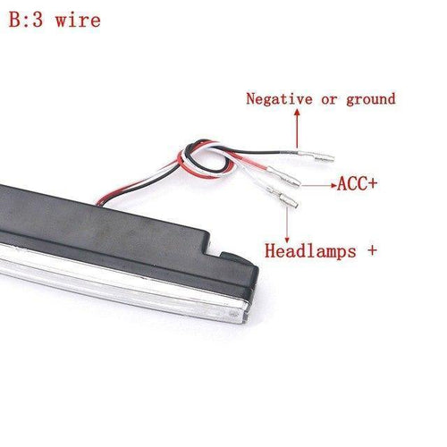 Planet Gates China / B   3wire White Universal 2 PCS 12V Car 8 LED DRL Driving Daytime Running Day LED Light Head Lamp Super +turns Off Light Features