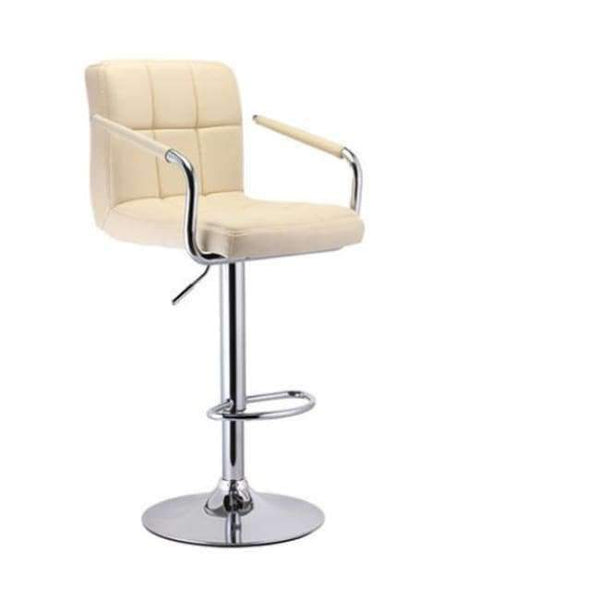 Planet Gates China / beige JEOBEST 2Pcs/set Six-grid Cushion Chair Synthetic Leather Swivel Bar Stools Height Adjustable Chairs with Footrest Barstool HWC