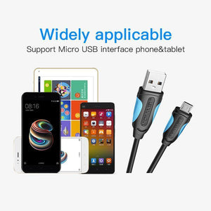 Planet Gates China / Black / 0.25m Vention Micro USB Cable Fast Charging Wire for Android Mobile Phone Data Sync Charger Cable 3M 2M 1M For Samsung HTC Xiaomi Sony