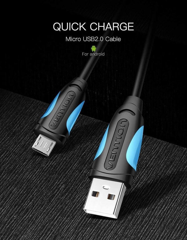 Planet Gates China / Black / 0.25m Vention Micro USB Cable Fast Charging Wire for Android Mobile Phone Data Sync Charger Cable 3M 2M 1M For Samsung HTC Xiaomi Sony
