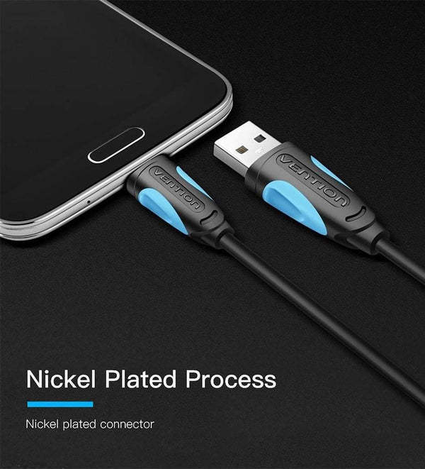 Planet Gates China / Black / 0.25m Vention Micro USB Cable Fast Charging Wire for Android Mobile Phone Data Sync Charger Cable 3M 2M 1M For Samsung HTC Xiaomi Sony