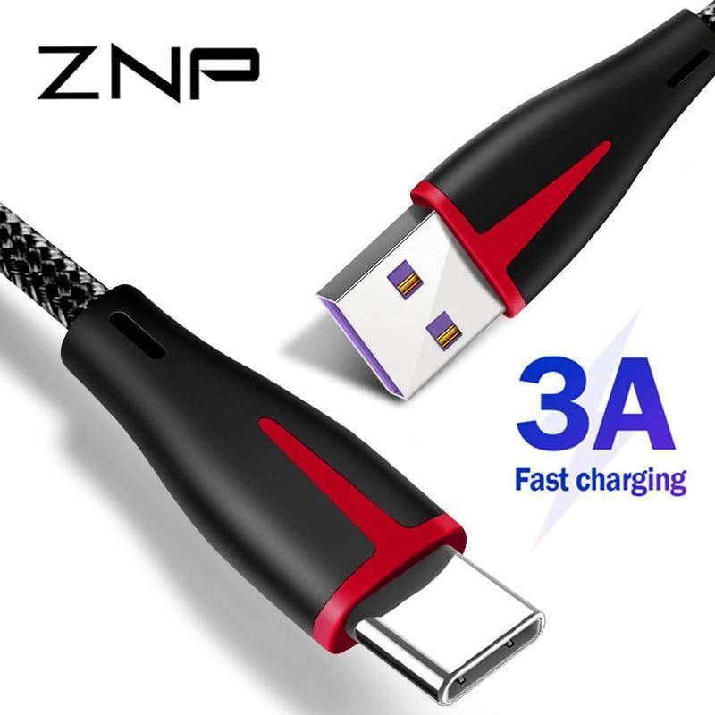 Planet Gates China / Black / 0.5m ZNP USB Type C Cable For Samsung Galaxy S9 S8 Plus OnePlus 6t Fast Charging USB C Charger Cord Mobile Phone USB C Type-C Cable