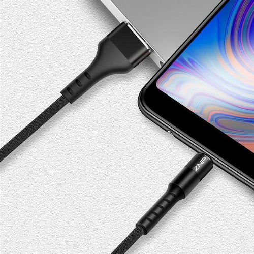 Planet Gates China / Black / 1.0m Type C Cable ZNP USB Type C Cable Fast Charger Cable For Samsung Galaxy S9 S8 Huawei Mate 20 Pro Quick Charging USB Type-C Phone Charge Cable