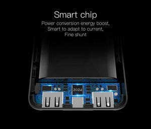 Planet Gates China / Black 10000mAh PZOZ Power Bank 10000mAh Dual USB Mobile Phone External Battery Fast Charge For iphone X xiaomi Portable Charger mini PowerBank
