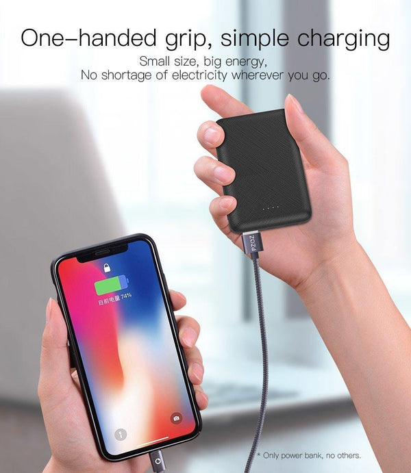 Planet Gates China / Black 10000mAh PZOZ Power Bank 10000mAh Dual USB Mobile Phone External Battery Fast Charge For iphone X xiaomi Portable Charger mini PowerBank