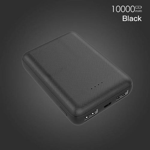 Planet Gates China / Black 10000mAh PZOZ Power Bank 10000mAh Dual USB Mobile Phone External Battery Fast Charge For iphone X xiaomi Portable Charger mini PowerBank