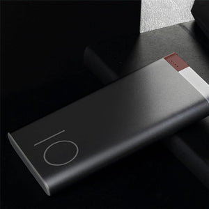 Planet Gates China / Black 10000mah ROCK 10000mAh Power Bank Portable Phone Charger Powerbank For iPhone 7 6  for Xiaomi 6 External Battery with Dual Input Ports