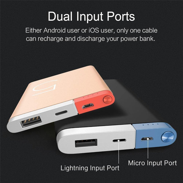Planet Gates China / Black 10000mah ROCK 10000mAh Power Bank Portable Phone Charger Powerbank For iPhone 7 6  for Xiaomi 6 External Battery with Dual Input Ports