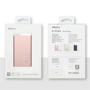 Planet Gates China / Black 10000mah ROCK 10000mAh Power Bank Portable Phone Charger Powerbank For iPhone 7 6  for Xiaomi 6 External Battery with Dual Input Ports