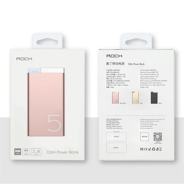 Planet Gates China / Black 10000mah ROCK 10000mAh Power Bank Portable Phone Charger Powerbank For iPhone 7 6  for Xiaomi 6 External Battery with Dual Input Ports