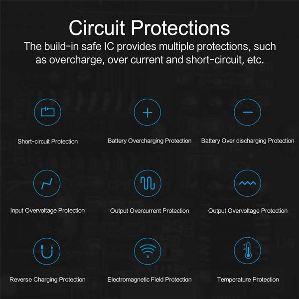 Planet Gates China / Black 10000mah ROCK 10000mAh Power Bank Portable Phone Charger Powerbank For iPhone 7 6  for Xiaomi 6 External Battery with Dual Input Ports