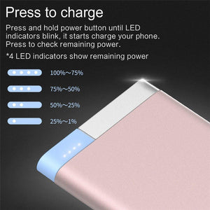 Planet Gates China / Black 10000mah ROCK 10000mAh Power Bank Portable Phone Charger Powerbank For iPhone 7 6  for Xiaomi 6 External Battery with Dual Input Ports