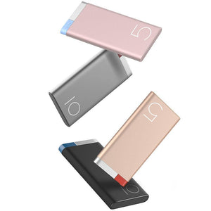 Planet Gates China / Black 10000mah ROCK 10000mAh Power Bank Portable Phone Charger Powerbank For iPhone 7 6  for Xiaomi 6 External Battery with Dual Input Ports