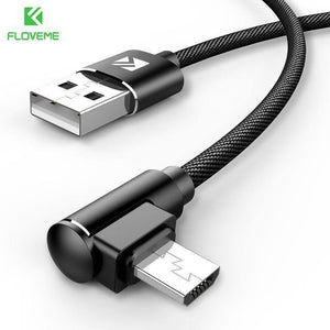 Planet Gates China / Black / 1m FLOVEME Micro USB Cable For Xiaomi Redmi 4X Note4 2.4A Fast Charging 1M L Shape Mobile Phone Charger Cable For Samsung S7 Huawei