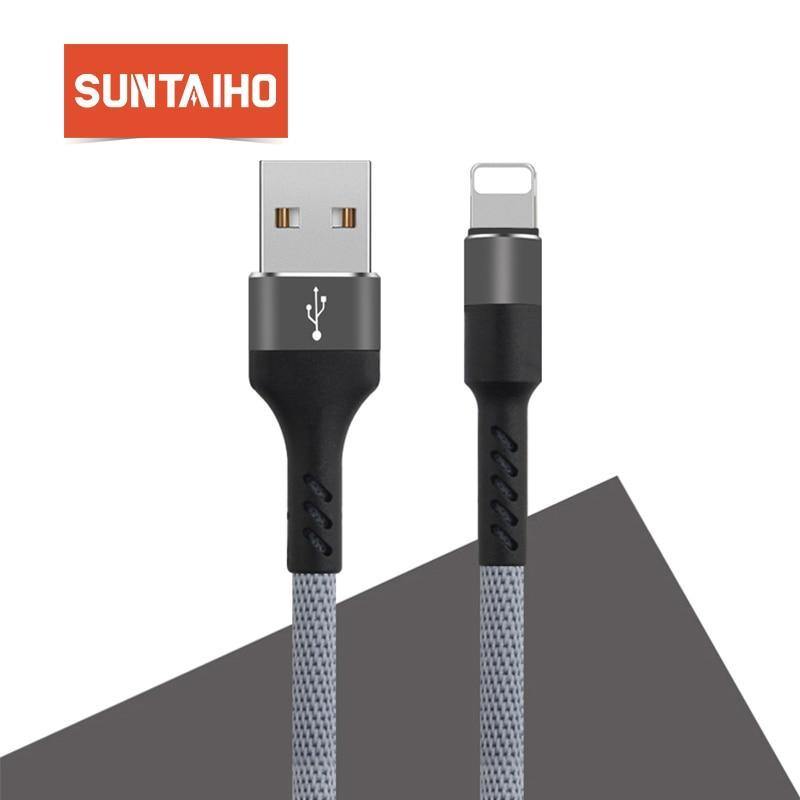 Planet Gates China / Black / 1m Suntaiho for Lighting cable for iphone 6s Plus for phone cable for iPhone X 7 8 plus 5 SE 2A USB Cable Sync Fast Charger cable