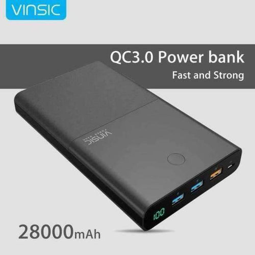 Planet Gates China / Black 28000 28000mAh Power Bank 18650 with QC 3.0 2.4A Dual USB Dual Way Quick Charger for iPhone X iPhone 8 8 Plus Xiaomi Samsung S7