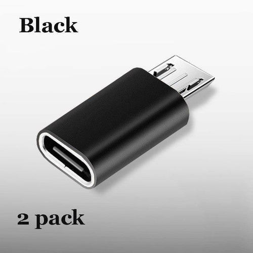 Planet Gates China / Black 2pack Suntaiho Type c to Micro USB Android Phone Cable Adapter Charger Converter for Xiaomi Mi6 Mi5 Huawei P9 P10 letv Type-c Cable