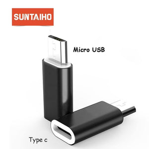Planet Gates China / Black 2pack Suntaiho Type c to Micro USB Android Phone Cable Adapter Charger Converter for Xiaomi Mi6 Mi5 Huawei P9 P10 letv Type-c Cable