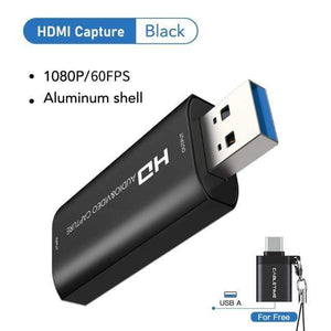 Planet Gates China / Black 4K Video Capture HDMI Capture Card USB 3.0 2.0 60FPS for Switch Camera Live Streaming Recording PS4 DVD Recorder C371