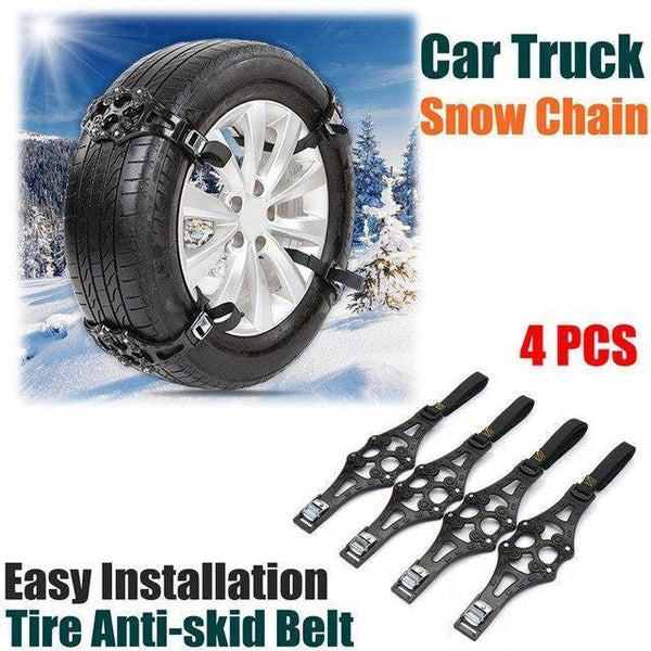 Planet Gates China / Black 4pcs/set Car Tyre Winter Roadway Safety Tire Snow Adjustable Anti-skid Safety Double Snap Skid Wheel TPU Chains