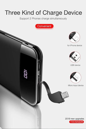 Planet Gates China / Black 5200mAh CAFELE LED display Portable Power Bank Dual USB Output External Battery Charging For iphone X Xs Xr 8 samsung S9 huawei xiaomi