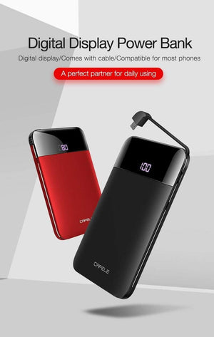 Planet Gates China / Black 5200mAh CAFELE LED display Portable Power Bank Dual USB Output External Battery Charging For iphone X Xs Xr 8 samsung S9 huawei xiaomi
