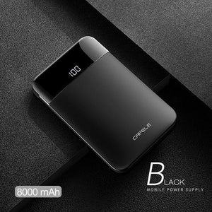 Planet Gates China / Black 8000mAh CAFELE LED display Portable Power Bank Dual USB Output External Battery Charging For iphone X Xs Xr 8 samsung S9 huawei xiaomi