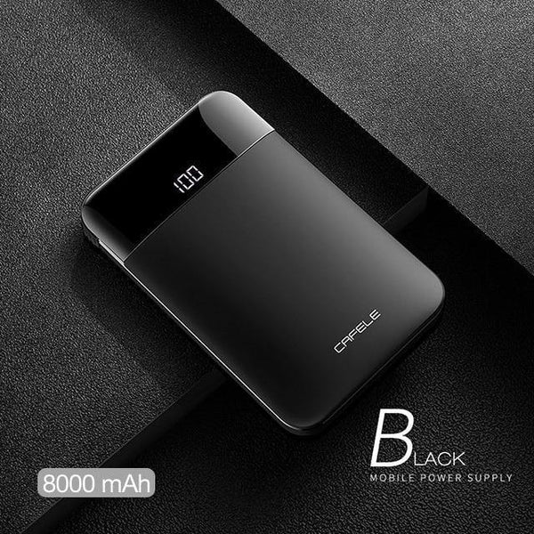 Planet Gates China / Black 8000mAh CAFELE LED display Portable Power Bank Dual USB Output External Battery Charging For iphone X Xs Xr 8 samsung S9 huawei xiaomi
