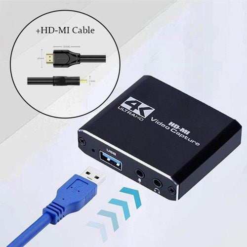 Planet Gates China / Black andHDMI Cable Video Capture Card for Live Streaming 1080P 4K USB3.0 HDMI Video Capture Card Switch Game for PS4 Xbox Recording Box
