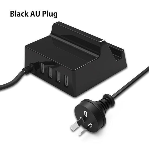 Planet Gates China / Black AU USB Charger Holder ORICO 4 Ports Desktop Smart Charger with Phone / Tablet Mount for Samsung iphone Power Bank - (CHK-4U)