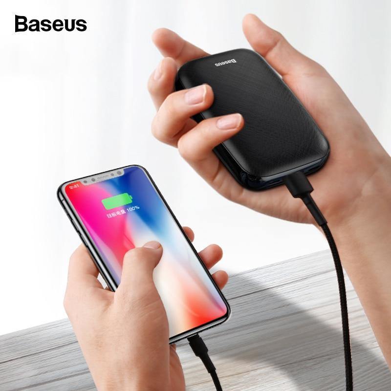 Planet Gates China / Black Baseus 10000mAh Power Bank For iPhone Samsung Mini Portable Poverbank USB Charger Mobile Phone External Battery Pack Powerbank