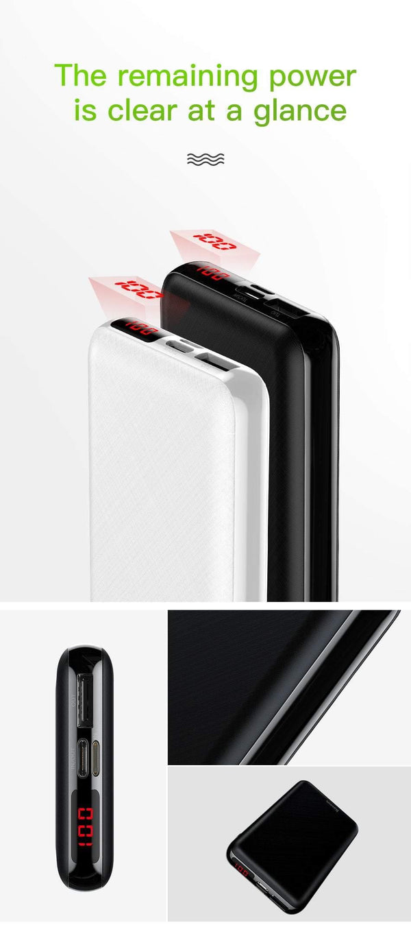 Planet Gates China / Black Baseus 10000mAh Power Bank Portable USB C PD Charging Charger 10000 mAh Powerbank For iPhone Xiaomi External Battery Poverbank