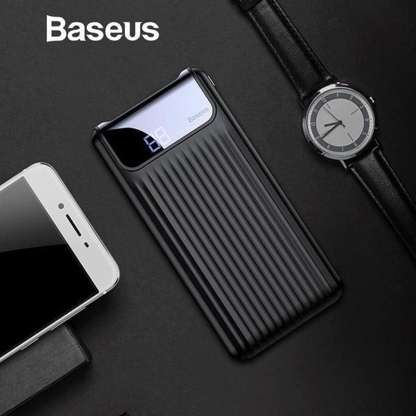 Planet Gates China / Black Baseus 10000mAh QC3.0 Quick Charge Power Bank For iPhone Samsung S9 S9 Plus Note 9 Xiaomi PowerBank USB Fast Charging Power Bank