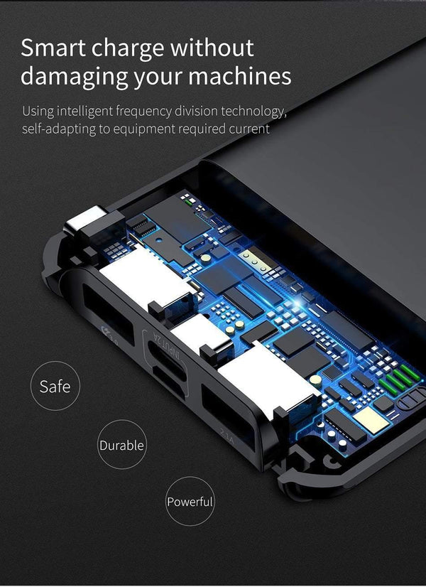 Baseus 10000mAh QC3.0 Quick Charge Power Bank For iPhone Samsung S9 S9 Plus Note 9 Xiaomi PowerBank USB Fast Charging Power Bank - Planet Gates