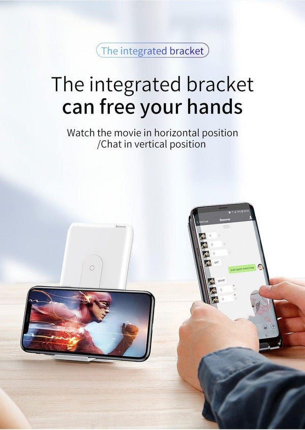 Planet Gates China / Black Baseus 10000mah Quick Charge 3.0 Power Bank Qi Wireless Charger Poverbank For iPhone Xiaomi mi USB C PD Fast Charging Powerbank