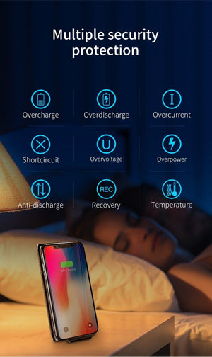 Planet Gates China / Black Baseus 10000mah Quick Charge 3.0 Power Bank Qi Wireless Charger Poverbank For iPhone Xiaomi mi USB C PD Fast Charging Powerbank