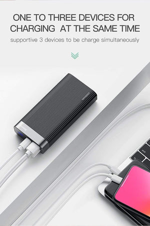 Planet Gates China / Black Baseus 20000mAh Power Bank For iPhone Huawei Powerbank USB Type C PD + Quick Charger 3.0 Fast Charging External Battery Pack