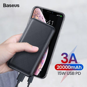 Planet Gates China / Black Baseus 20000mAh Power Bank For iPhone Huawei Xiaomi mi 20000 mAh USB C PD Charging Powerbank External Battery Charger PoverBank