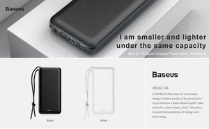 Planet Gates China / Black Baseus 20000mAh Power Bank For iPhone Huawei Xiaomi mi 20000 mAh USB C PD Charging Powerbank External Battery Charger PoverBank