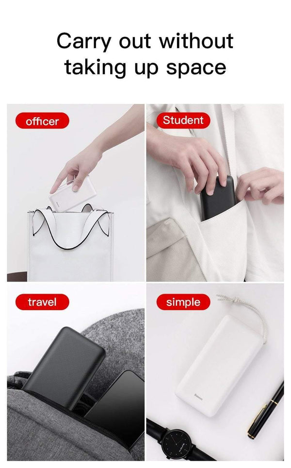 Planet Gates China / Black Baseus 20000mAh Power Bank For iPhone Huawei Xiaomi mi 20000 mAh USB C PD Charging Powerbank External Battery Charger PoverBank