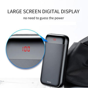 Planet Gates China / Black Baseus 20000mAh Power Bank For iPhone Xiaomi Portable 20000 mAh Powerbank External Battery USB C PD Charging Charger Poverbank