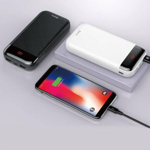 Planet Gates China / Black Baseus 20000mAh Power Bank For iPhone Xiaomi Portable 20000 mAh Powerbank External Battery USB C PD Charging Charger Poverbank