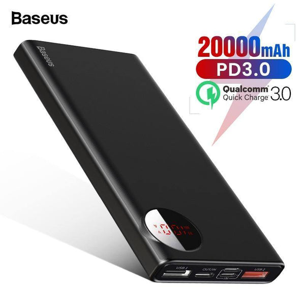 Planet Gates China / Black Baseus 20000mAh Power Bank USB C PD Quick Charge 3.0 20000 mAh Pover Poverbank For Huawei Xiaomi External Battery Pack Powerbank