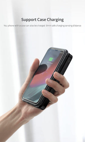 Planet Gates China / Black Baseus Qi Wireless Charger Power Bank 10000mAh 10000 mAh Poverbank External Battery Wireless Charging Powerbank For Mobile Phone