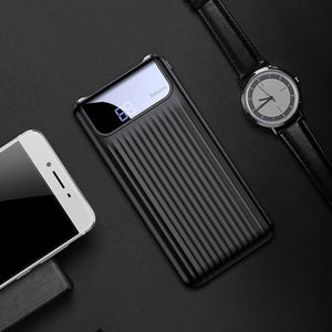 Planet Gates China / Black Baseus Quick Charge 3.0 10000mAh Power Bank LCD 10000 mAh Powerbank External Battery Charger For Mobile Phone Pover Poverbank