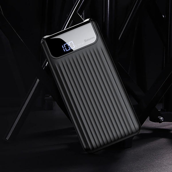 Planet Gates China / Black Baseus Quick Charge 3.0 10000mAh Power Bank LCD 10000 mAh Powerbank External Battery Charger For Mobile Phone Pover Poverbank