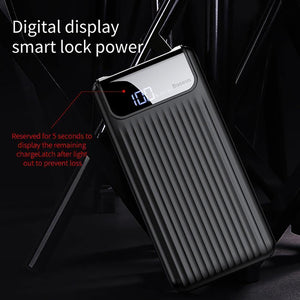 Planet Gates China / Black Baseus Quick Charge 3.0 10000mAh Power Bank LCD 10000 mAh Powerbank External Battery Charger For Mobile Phone Pover Poverbank