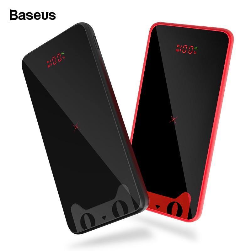 Planet Gates China / Black Baseus Tmall Cat Logo 10000mah Qi Wireless Charger Power Bank For iPhone Xiaomi mi Poverbank External Battery Wireless Powerbank