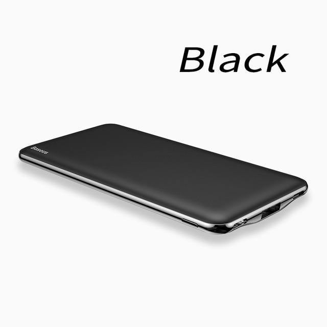 Planet Gates China / Black Baseus Ultra Thin Slim 10000mAh Power Bank For iPhone Xiaomi USB C PD Fast Charging Powerbank External Battery Charger Poverbank